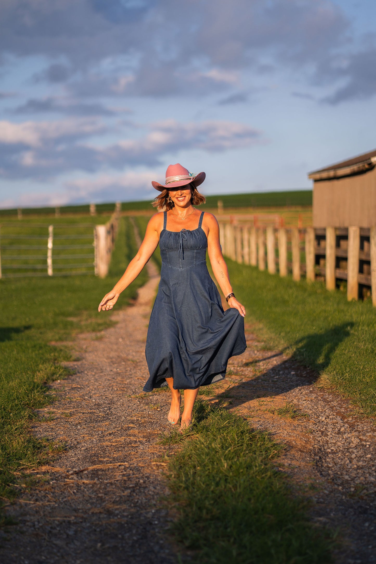 Blue Blaze Midi Dress
