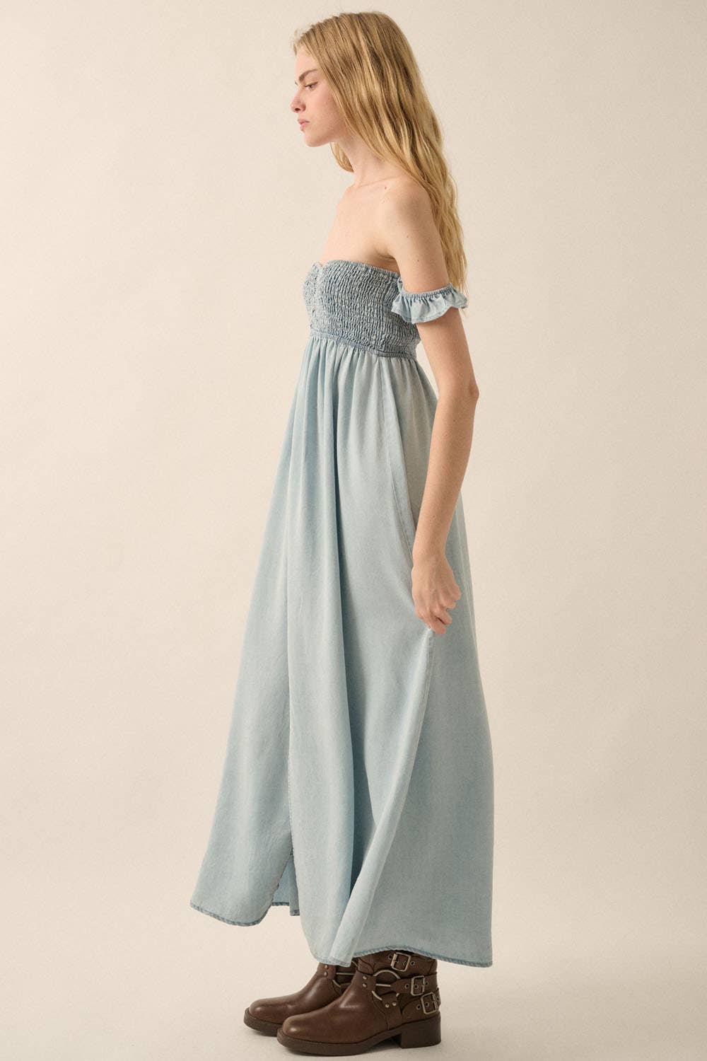 Denim Dusk Maxi Dress