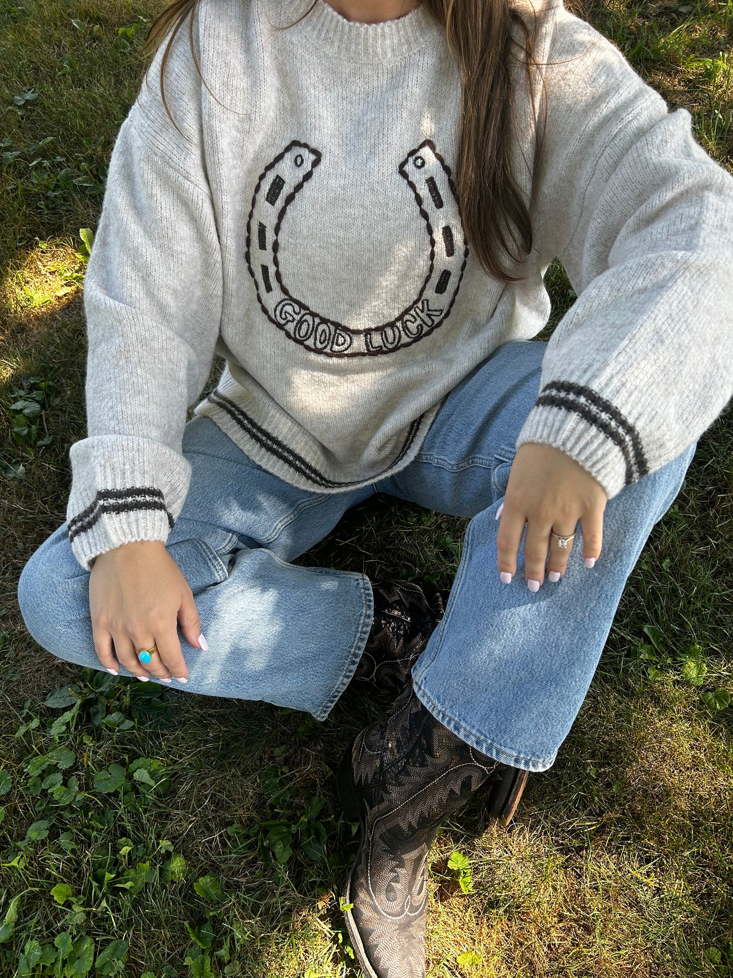 Good Luck Horseshoe Sweater