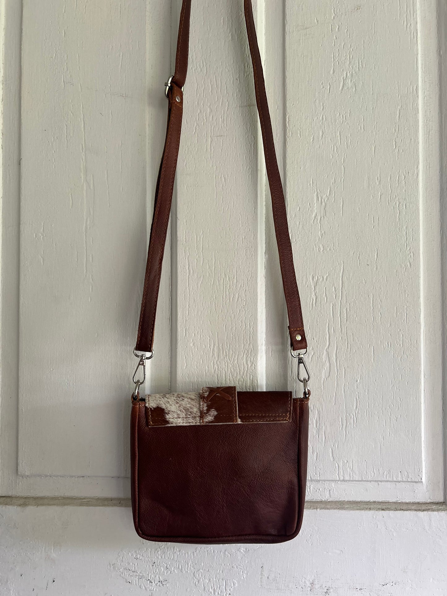 Red Roan Stitch Crossbody Bag