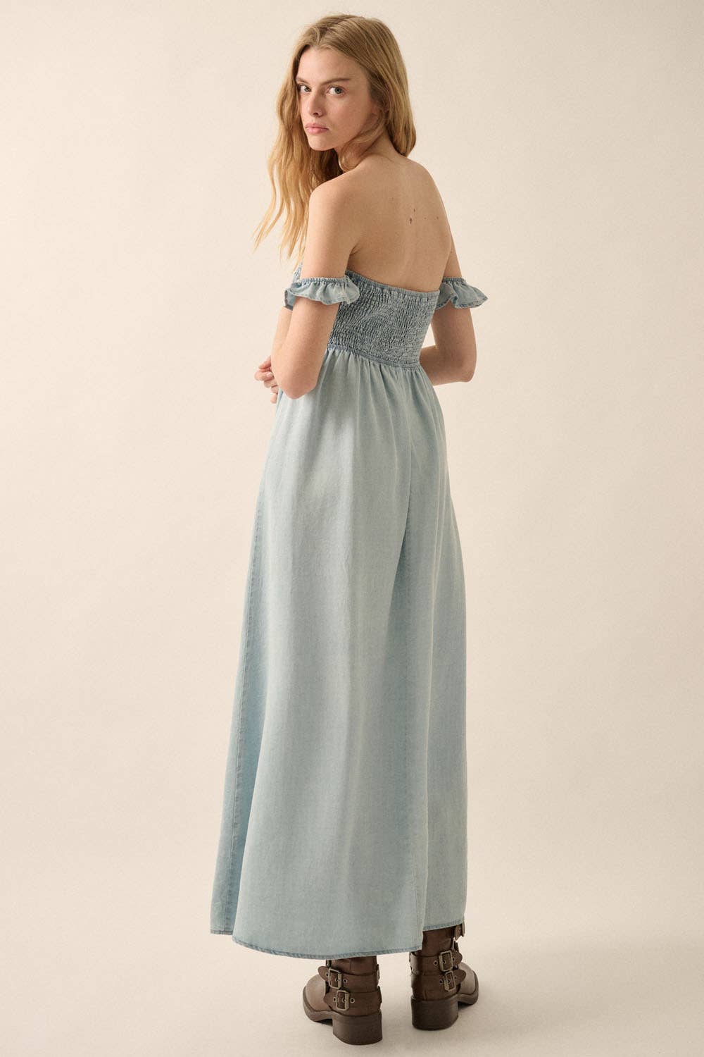 Denim Dusk Maxi Dress