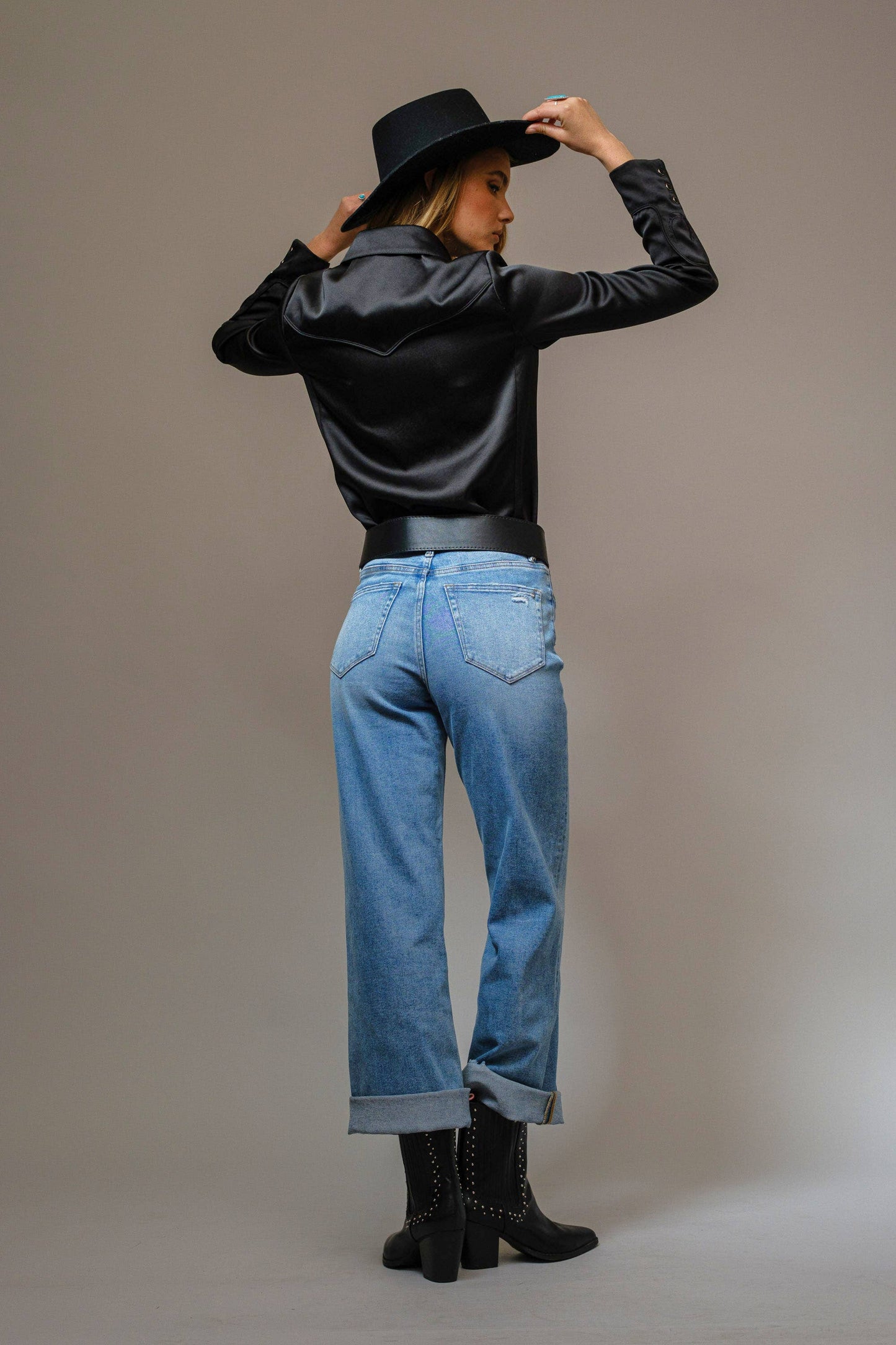 Midnight Pearl Snap Shirt