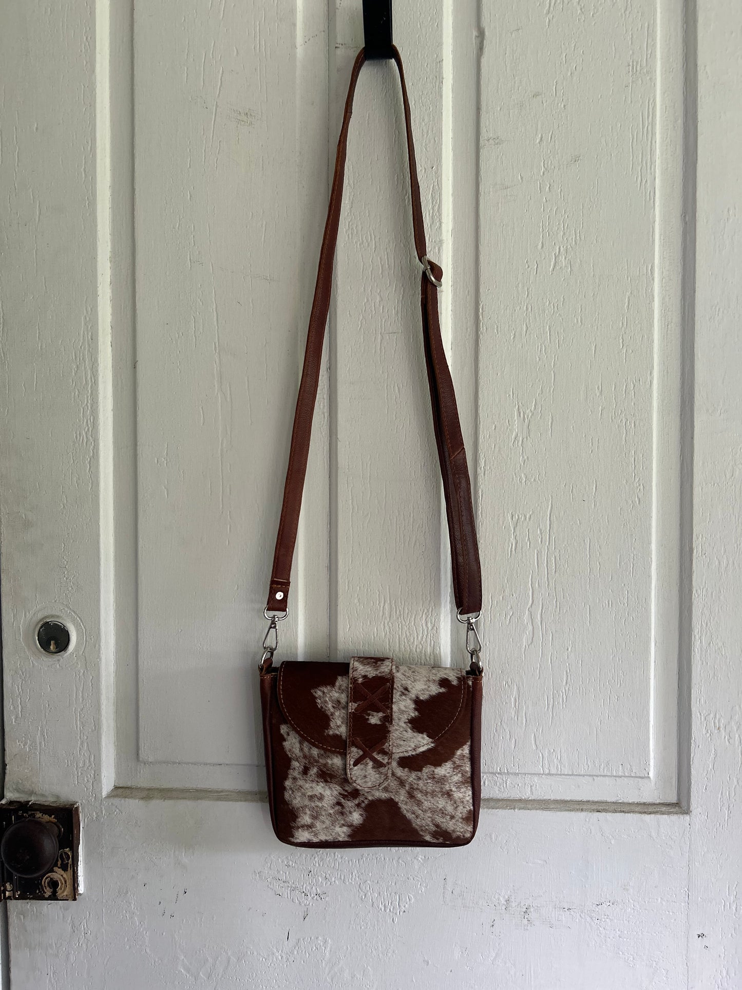 Red Roan Stitch Crossbody Bag