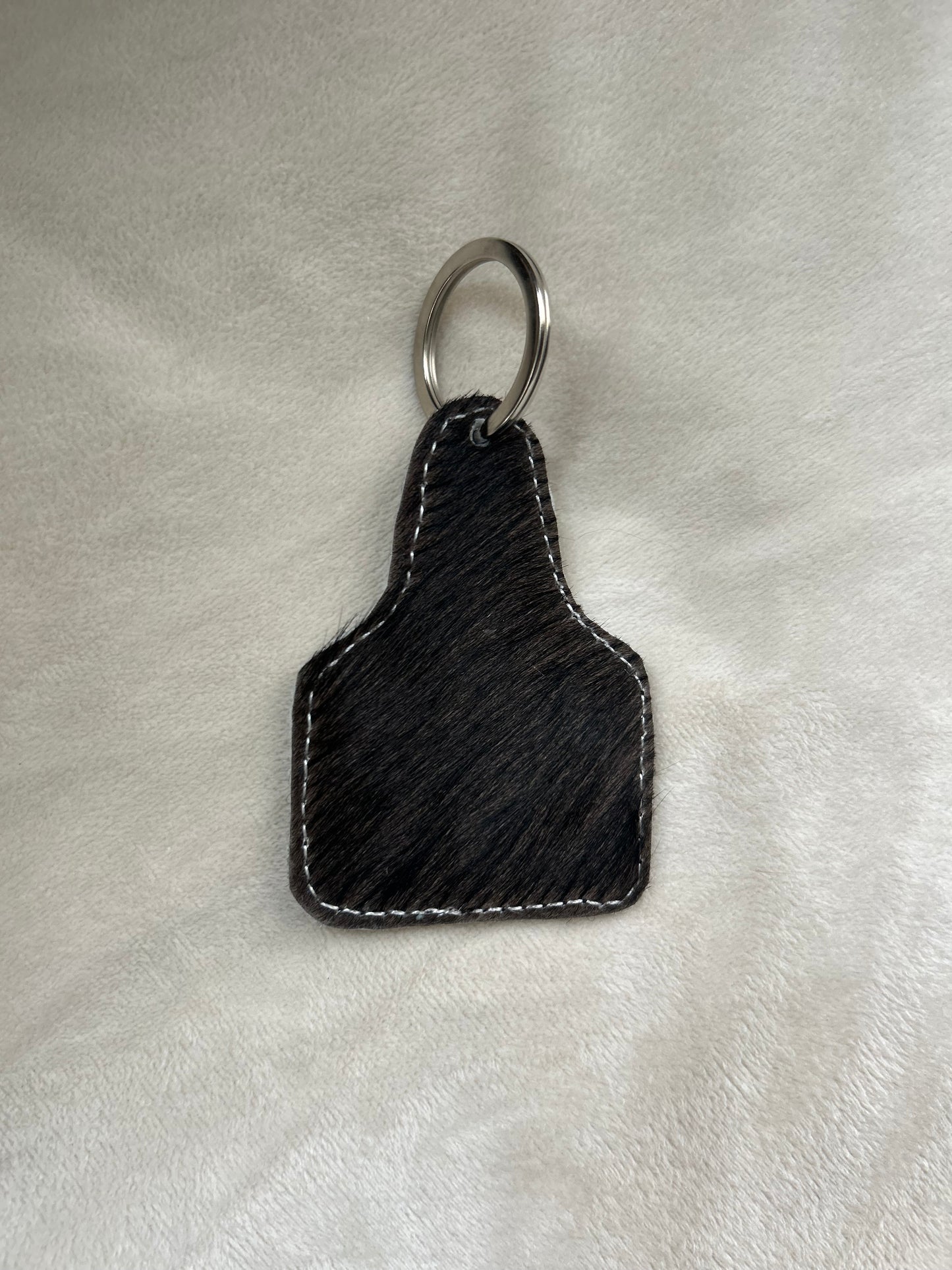 Yeehaw Cowhide Keychain