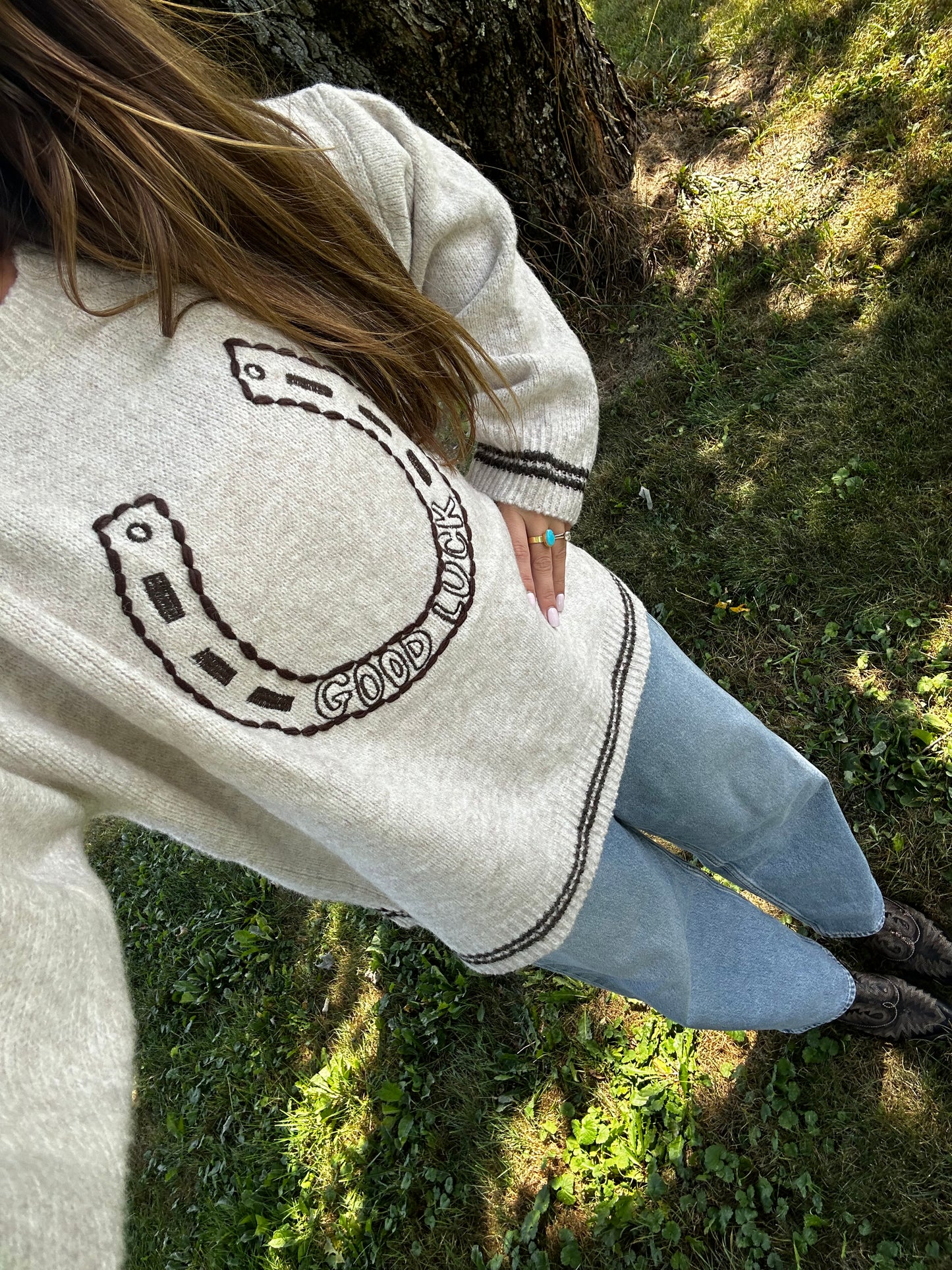 Good Luck Horseshoe Sweater
