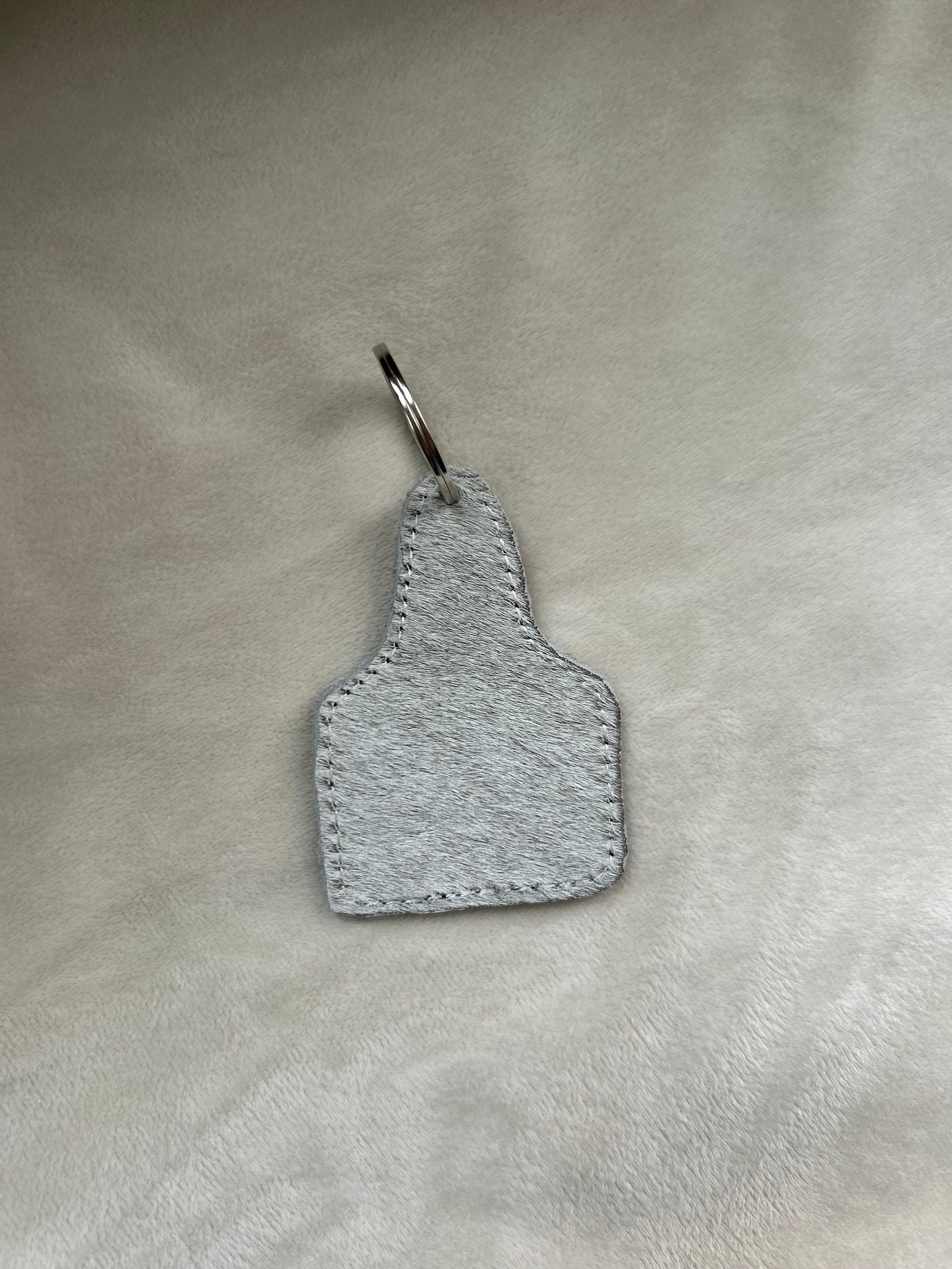 Yeehaw Cowhide Keychain