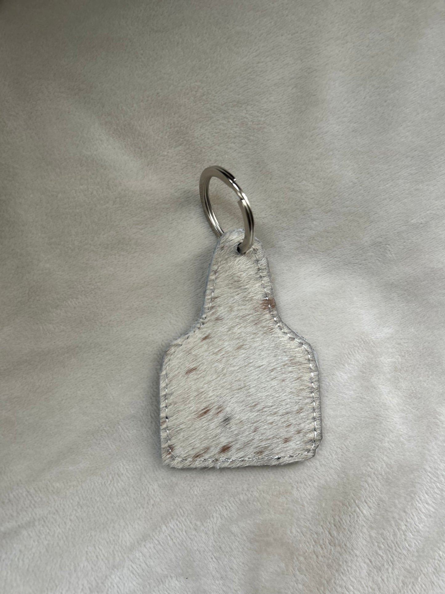 Yeehaw Cowhide Keychain