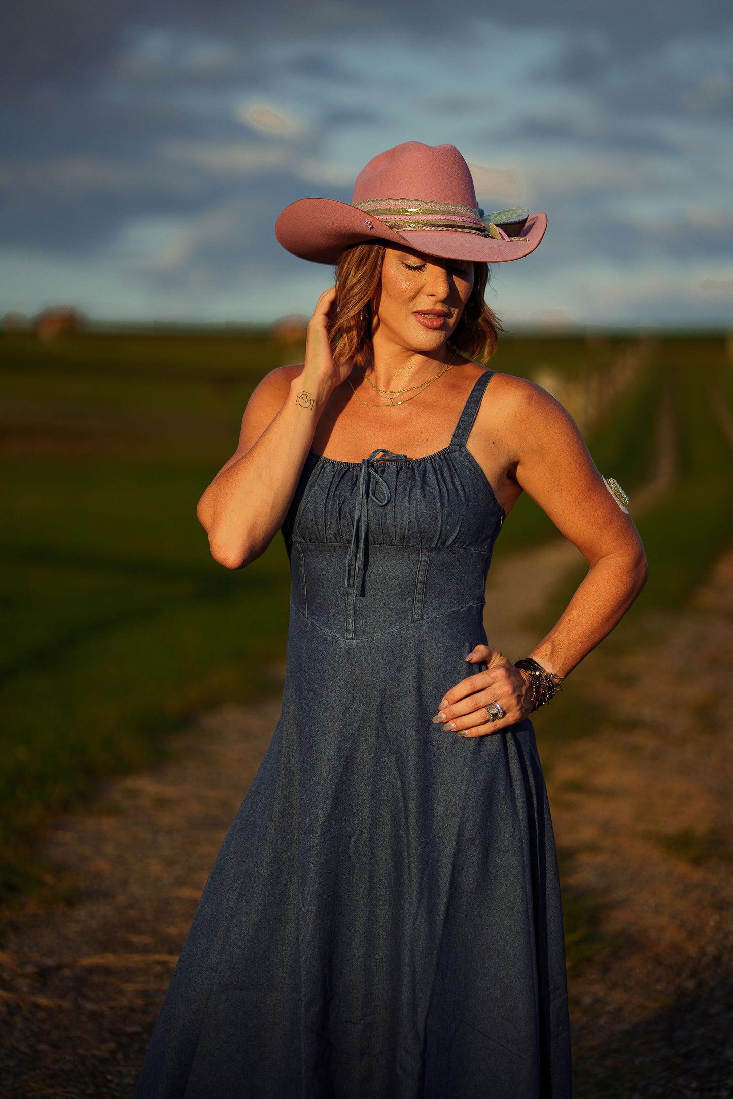 Blue Blaze Midi Dress