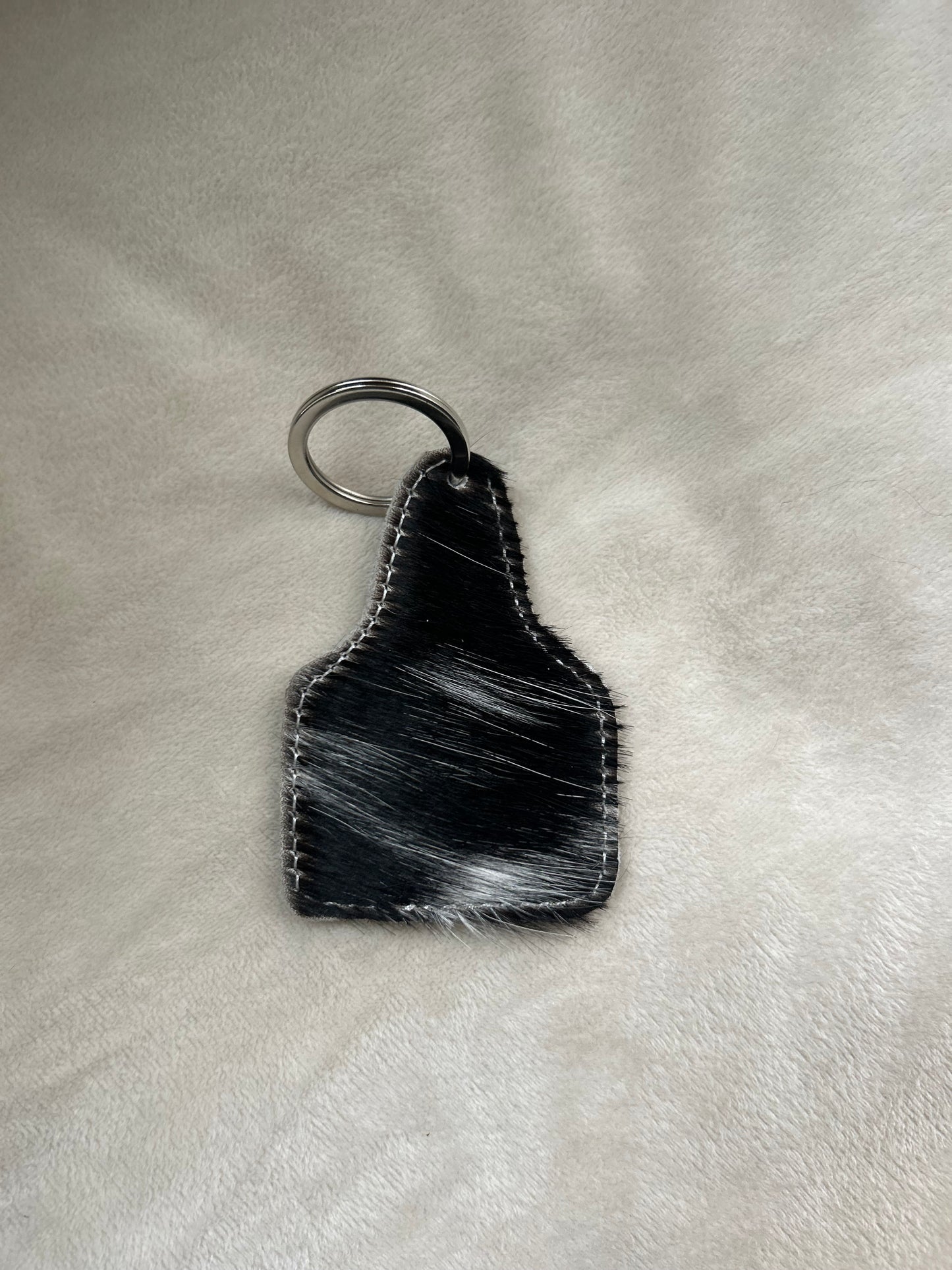 Yeehaw Cowhide Keychain