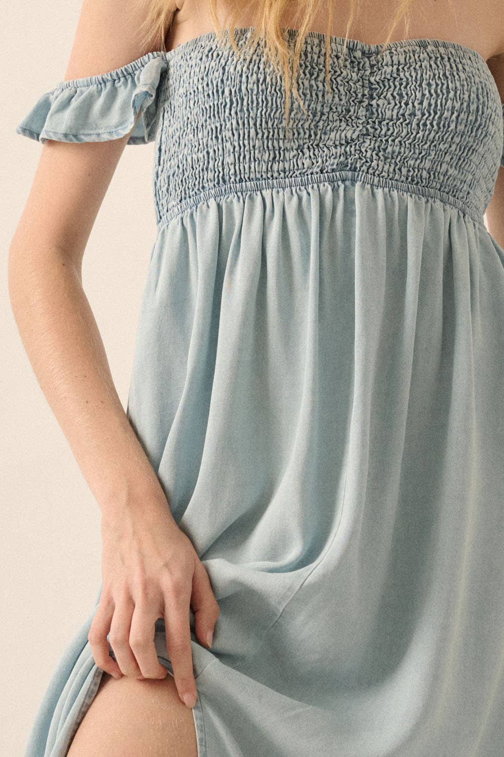Denim Dusk Maxi Dress