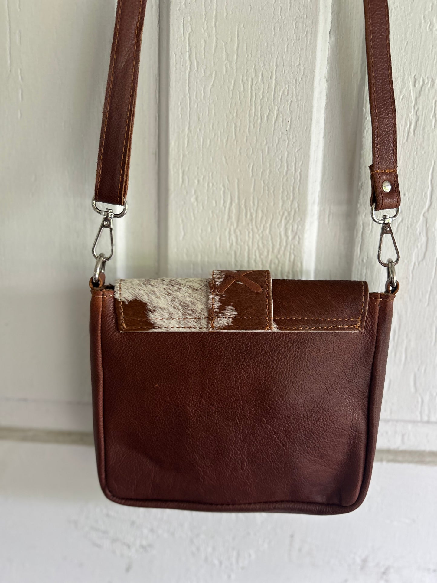 Red Roan Stitch Crossbody Bag