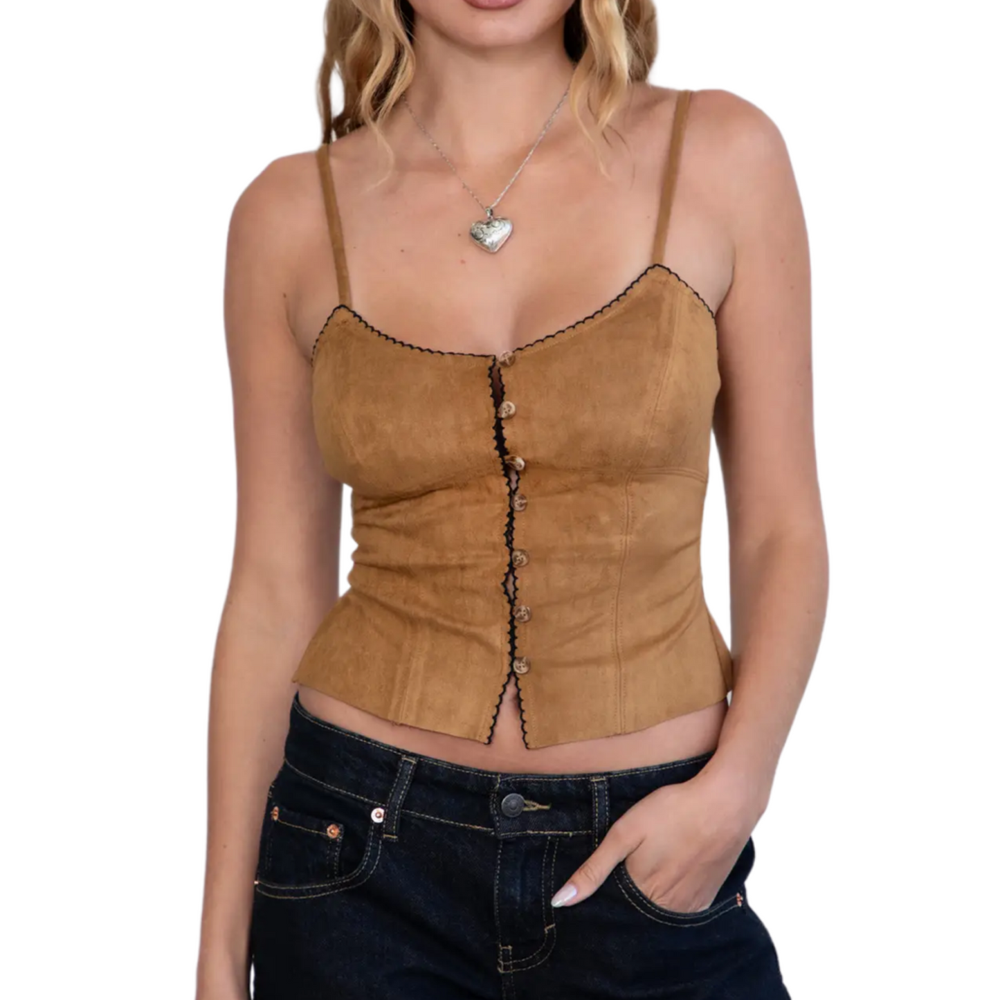 Winona Brown Suede Cami