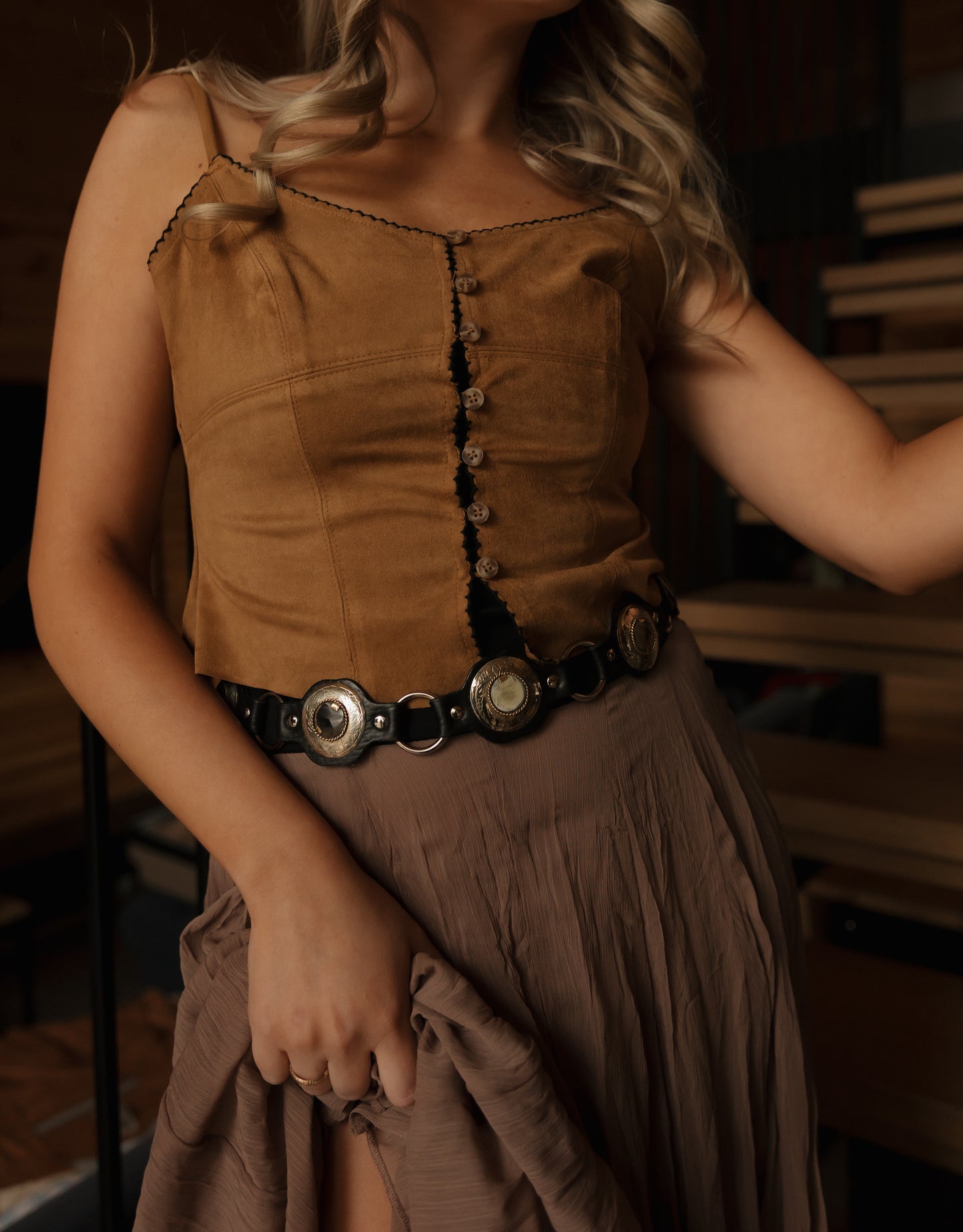 Winona Brown Suede Cami