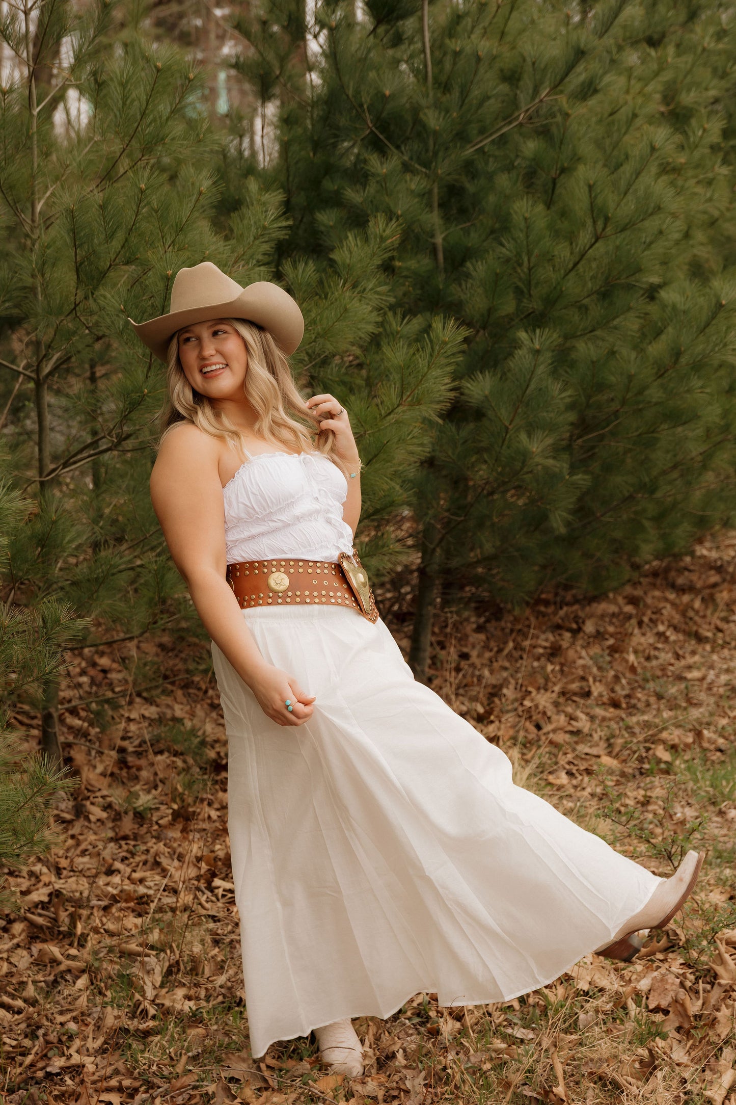 Whiskey Winds Tiered Maxi Skirt