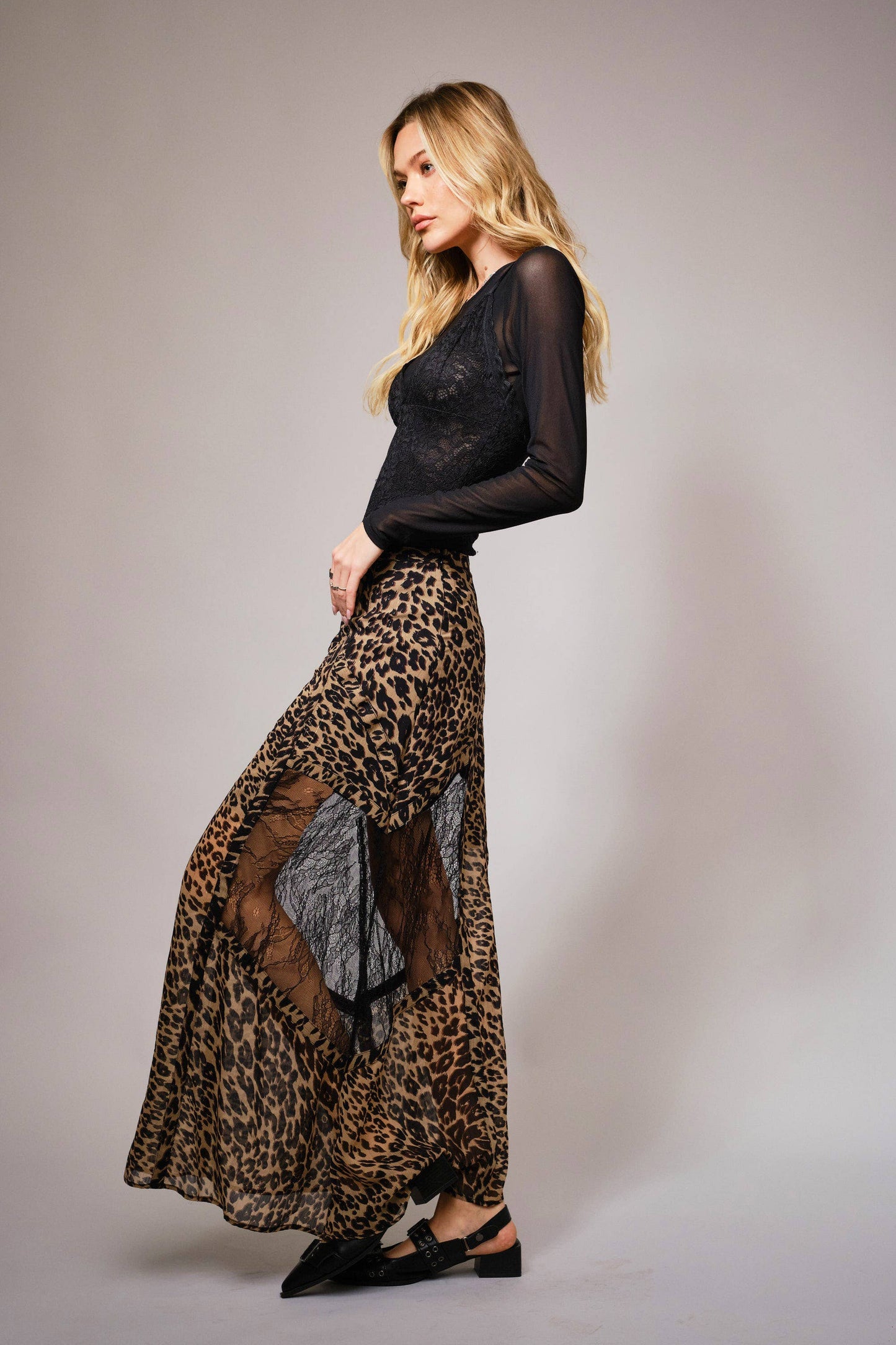 Untamed Leopard Maxi Skirt