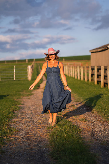 Blue Blaze Midi Dress