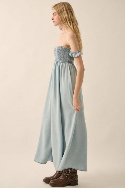 Denim Dusk Maxi Dress