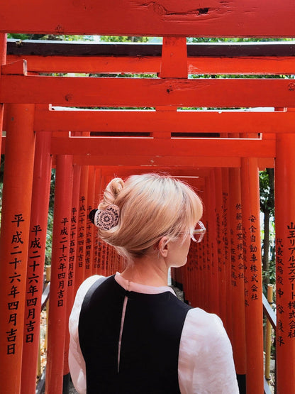 Hand-painted Paisley Heart Hair Claw Clip | Eco-Friendly