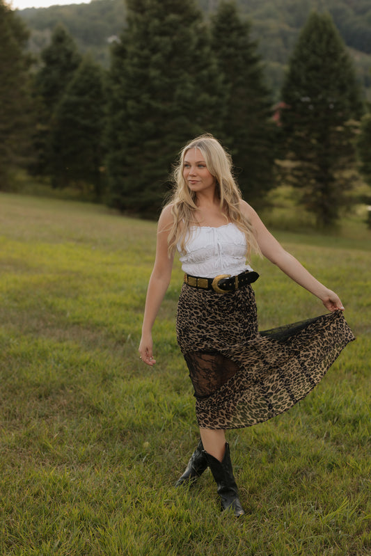 Untamed Leopard Maxi Skirt