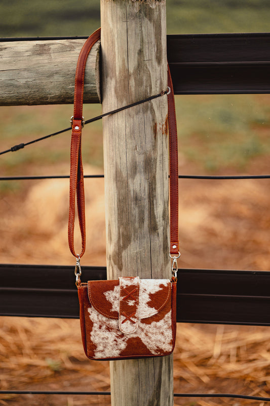 Red Roan Stitch Crossbody Bag