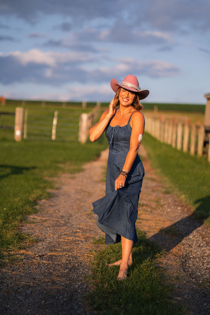 Blue Blaze Midi Dress