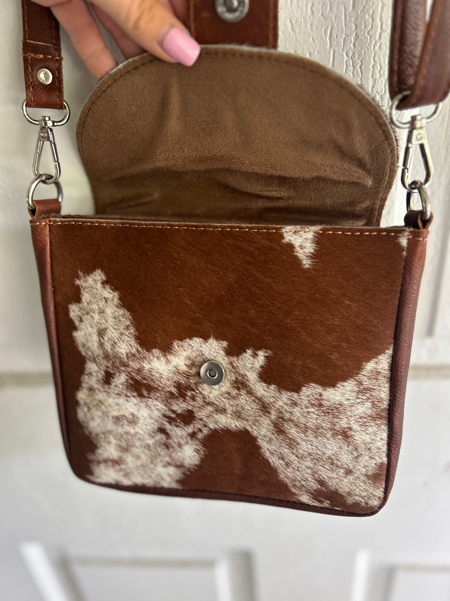 Red Roan Stitch Crossbody Bag