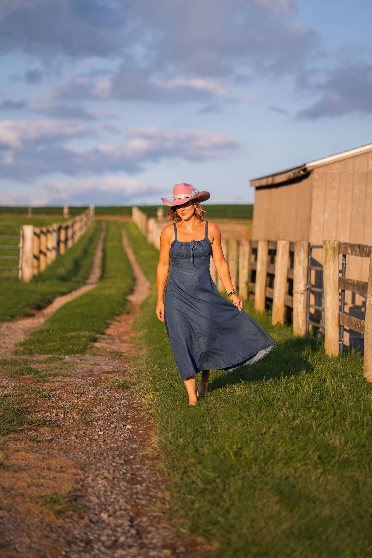 Blue Blaze Midi Dress