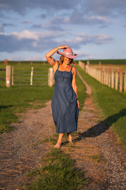 Blue Blaze Midi Dress