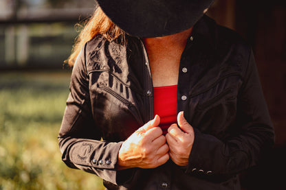 Midnight Pearl Snap Shirt