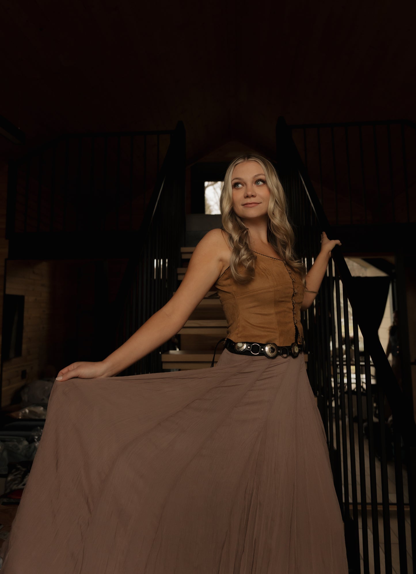 Winona Brown Suede Cami