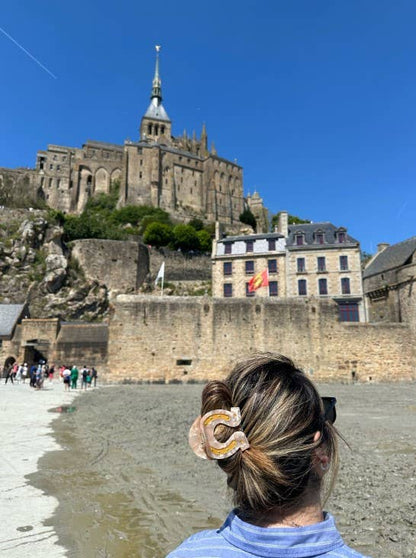 Hand-painted Lucky Horseshoe Hair Clip
