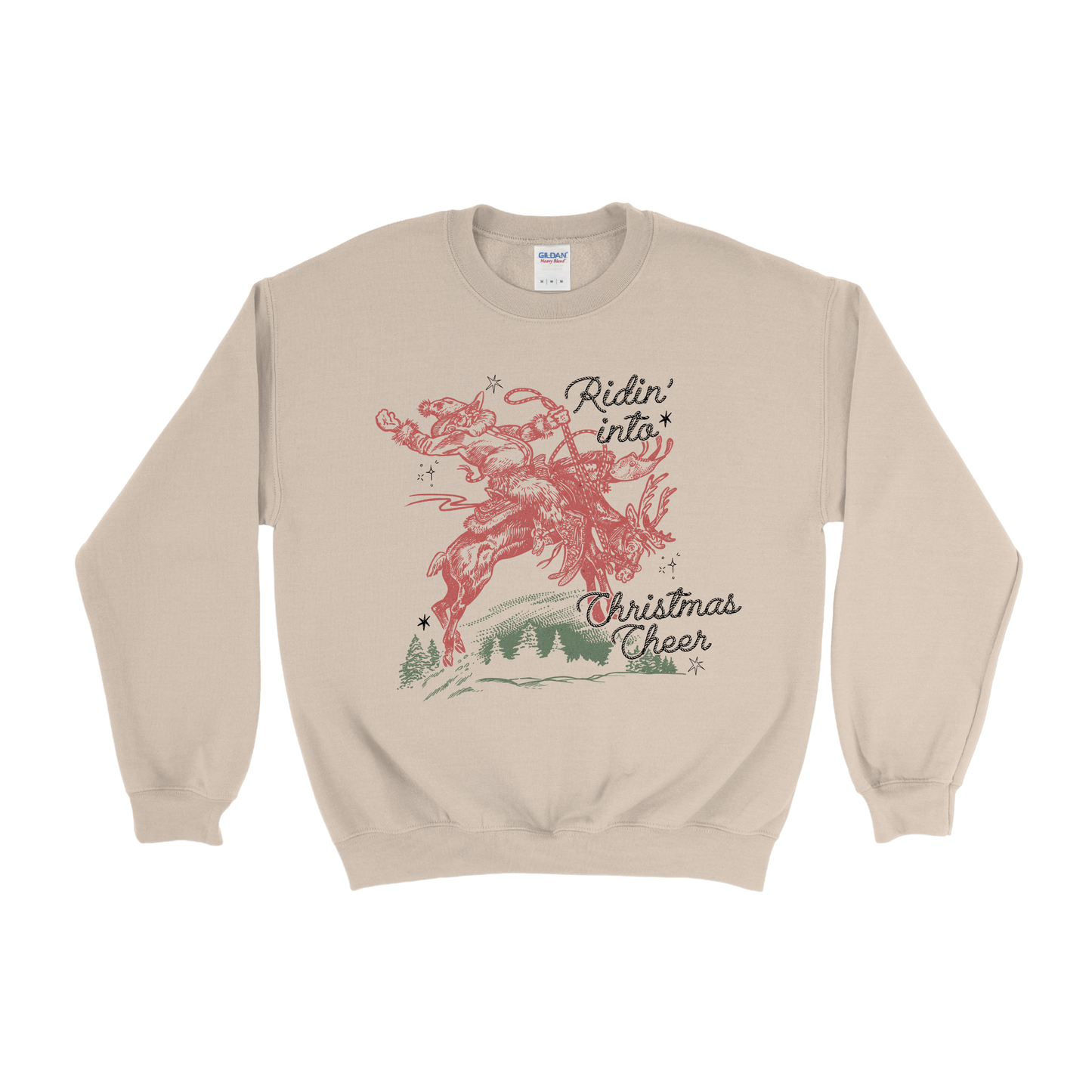 Cowboy Santa Christmas Graphic Sweatshirt