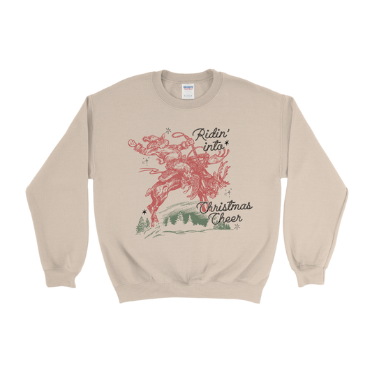 Cowboy Santa Christmas Graphic Sweatshirt